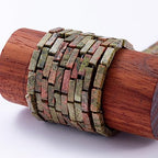 Natural Unakite Rectangle Tube Beads 4x13mm 38cm/str Loose Semi Gemstone Stone Beads for Making Bracelets Necklace Earrings - color: Unakite, size: 4x13mm Rectangle