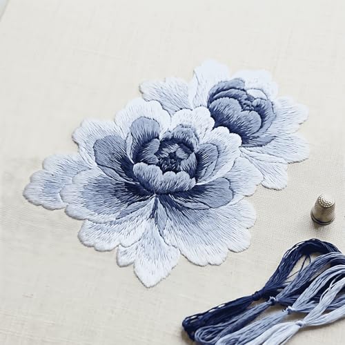 4 Skeins Mulberry Silk Floss Embroidery Thread Floss-Cross Stitch Threads China Silk Woven Jewelry Threads DIY Sewing Kits (18) - color: 18