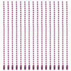 MECCANIXITY Ball Bead Chain Beaded Necklace Chains 5 Inch Adjustable Metal Ball Chains 2.4mm/0.1inch Keychain for Jewelry Making,DIY Craft Projects,Pack of 36(Rose Red) - color: Rose Red
