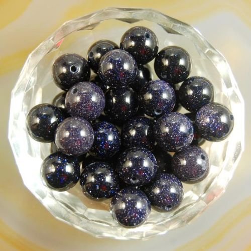 AD Beads Natural Gemstone Round Spacer Loose Beads (6mm 100pcs, Blue Sand) - color: Blue Sand, size: 6mm 100pcs