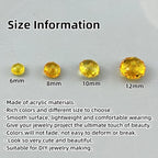 200pcs 10mm Acrylic Crystal Beads, Faceted Rondelle Acrylic Spacer Beads for Wind Chimes Bracelet Necklace Earring Keychain Jewelry Making DIY Crafts(Gold Yellow) - color: Gold Yellow, size: 10mm