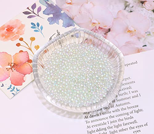 UV Resin Bubble Beads Penta Angel 100g 0.4 to 3mm No Hole Round Clear Tiny Miniature Water Droplet Bead Fillers for DIY Shaker Resin Molds Pendant Jewelry Making (Clear)