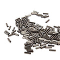 JSHANMEI 100pcs Fishing Single Barrel Crimp Sleeves, Strong Crimps Copper Wire Connectors for Rigging Fishing Leaders, Versatile Crimping Loop Sleeve - size: 100pcs-2.0mm Inner Dia