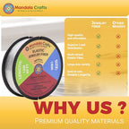Mandala Crafts Very Strong 0.4mm Elastic String for Jewelry Making - 164 FT Heavy Duty Round Stretchy Clear String Jewelry Fiber Elastic Cord Spool for Decorative Threading Applications - size: 0.4mm 50M 164 Feet