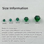1310pcs Bicone Crystal Glass Beads 2mm 3mm 4mm 6mm 8mm Faceted Crystal Spacer Beads for Bracelets Necklace Pendants Earrings DIY Jewelry Craft Making(Peacock Green) - color: Peacock Green