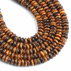 150PCS 2x4mm Natural Yellow Tiger Eye Rondelle Beads Abacus Disk Stone Beads Round Loose Spacer Gemstone Beads for DIY Bracelet Necklace Jewelry Making - color: Yellow Tiger Eye Stone, size: 2x4mm Abacus Disk