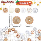 PH PandaHall 50pcs Gold Silver Acrylic Bubblegum Beads Christmas Pen Bead 20mm Chunk Beads Large Rhinestone Bead for Wedding Garland Jewelry Bracelet Necklace Pen Bag Chain Making - color: Gold