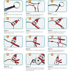 SUNNYCLUE 1 Box DIY Make 10PCS Christmas Theme Bead Pets Kit 8mm Pony Beads Assortment Box Set with Key Ring & Lanyard Clips, Instruction - color: 8mm Pony Beads Kit Christmas Themed