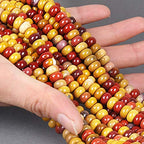 ICAI Beads 5x8mm Natural (Mookaite Jasper, 5x8) Beads Rondelle Spacer Loose Beads for Jewelry Making DIY Crafts Design 1 Strand 15" APPR - color: Mookaite Jasper, size: 5x8