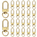 20Pcs Gold Metal Lobster Claw Clasps, Swivel Lanyards Snap Hooks for Jewelry Making, Keychain,Bag Connector - color: gold