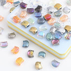 Cat-Shaped Beads, KLFHS 60PCS Glass Cat-Shaped Beads Charms, Cute Animal Bead Mixed Color Glass Bead Bulk Spacer Beads for Bracelet Necklace Earring Craft Supplies DIY (8 * 10MM) - color: Cat