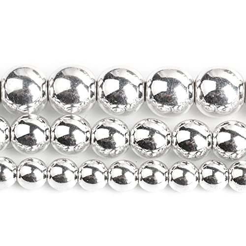 Song Xi Silver Hematite Beads 6mm for Jewelry Making Gemstone - color: Silver Hematite, size: 6mm