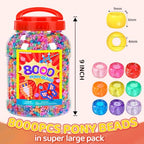 Praisebank Pony Beads, 8000pcs 6x9mm, Wholesale Beads, Bracelets Jewelry Making, Arts & Crafts(Glitter) - color: Glitter, size: King Size