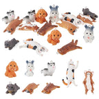 Beadthoven 16Pcs Resin Cat and Dog Charms 8 Styles 3D Cute Animal Pendants Kawaii Puppy Kitty Dangle Charms with Loop for Necklace Bracelet Earrings Jewelry Making DIY Crafts Hang Ornaments - color: Cat and Dog 8 Styles