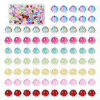 FASHEWELRY 128Pcs Glass Flower Beads Caps Crystal Flower Spacer Beads Colorful Transparent Bell Floral Loose Beads Bulk for Jewelry Making Necklace Bracelet - color: Bell Flower Beads Caps