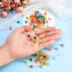 100Pcs Crystal Acrylic Dangle Charms Assorted Transparent Faceted Bicone Charms with Golden Iron Loops Min Small Jewelry Pendants for DIY Earrings Necklaces Bracelet Chain Jewelry Making Crafts
