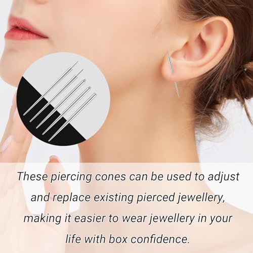 16G 18G Piercing Taper Insertion Tool – Stainless Steel Piercing Ball Grabber Tool Sets with Threadless Insertion Pin & Threader Tools Fit for Ear/Nose/Eyebrow/Lip Piercings - color: 16G(1.2mm), 18G(1.0mm)