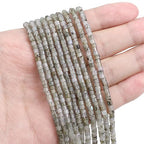 BEADIA Natural Spectrolite Spacer Beads Caps Flat Round Loose Beads for Beading Jewelry Making 3mmx2mm 38cm - color: Spectrolite, size: Flat Round 3mm x 2mm