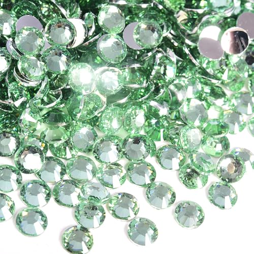 Blinginbox 15000pcs Flatback Rhinestones,Resin Non Hotfix Rhinestones Large Quantity Wholesale for Crafts DIY Creative Design,Clothes,Makeup,Nail Art (5mm=0.2",Lt.Peridot) - color: Lt.peridot, size: 5mm=0.2"