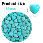 Turquoise Love Beads for Jewelry Making 160pcs 16mm Natural Semi-Precious Gemstone Loose Space Beads for Bracelets, Necklaces, Earring, DIY Crafts, Healing Stone Gifts, Garland Deco - color: Turquoise Heart 16mm