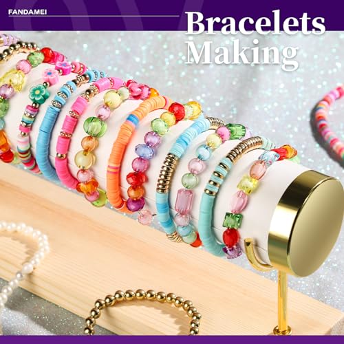 FANDAMEI 1.2mm Elastic String, Metallic Silver Stretch Cord for Craft Gift Jewelry Making, Elastic Cords Ribbon for Hair Braids, Elastic String for Bracelets, Beading Cord Stretchy Christmas Craft DIY - style: B-Silver