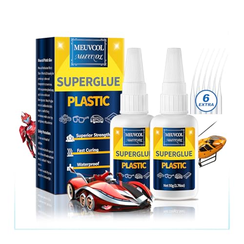 Plastic Glue 100g for Model, 3D Printing Repair, Legos & Miniatures, Fast-Setting Heavy Duty Plastic Adhesive for PLA, ABS, PVC, Acrylic, Car, Includes 6 Precision Micro-Tips, Super Glue for Plastic - size: 100g, style: Plastic Glue