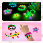 ARIANACO Pony Beads for Bracelet Making Kit with Letter Beads for Friendship Bracelets String Sets,5 Boxes Rave Kandi Beads Bulk for Keychain Crafts and Jewelry Making Supplies