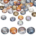 uxcell 120Pcs Crystal Candy Bead, Lollipop Glass Beads Transparent Glass Spiral Round Spacer Bead for Bracelet Necklace DIY Jewelry Making, Multicolor