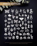 JIALEEY 300 PCS Wholesale Bulk Lots Jewelry Making Charms Mixed Smooth Tibetan Silver Alloy Charms Pendants DIY for Jewelry Making and Crafting, Style B