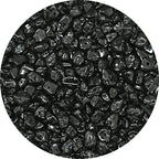 Black Tourmaline Pre Drilled Crystal Crushed Chips Beads for Bracelets Making, DIY Handmade Natural Healing Crystals (25 Inch Strand) - color: Black Tourmaline