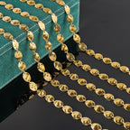 UMAOKANG 2 Yard Small Oval Chain for Jewelry Making Gold Plated Stainless Steel Chains Men and Women Necklace Bracelet DIY - color: Gold Small Oval