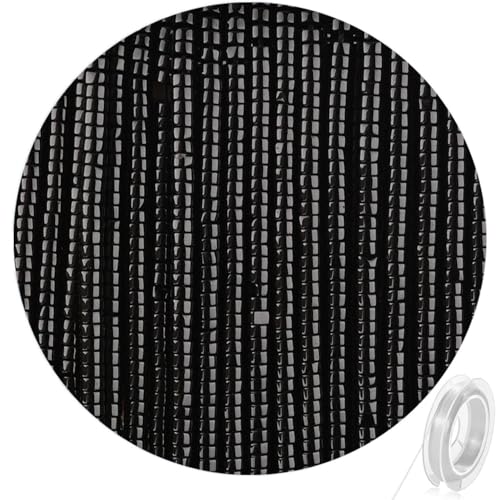 300pcs Natural Black Obsidian Heishi Spacer Beads 2x4mm Genuine Real Disc Stone Beading DIY Charm Smooth Loose Gemstone Beads for Jewelry Making Bracelets Necklaces Earrings Crafts - color: Black Obsidian