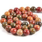 10mm Genuine Picasso Jasper Bead Gemstone Round Semi Precious Loose Beads for Jewelry Making 15" - color: Picasso Jasper, size: 10mm