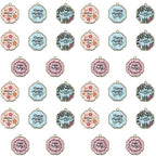 Sailanzi 16pcs Alloy enamel Mother's Day series soft feminine colors Jewelry Making DIY Keychain Earrings Pendant Various Design Charms for Jewelry Making Bracelets Necklace(SN775) - color: SN775