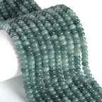 76pcs 5x8mm Natural Stone Dark Burmese Jade Rondelle Spacer Loose Beads Abacus Disk Stone Round Loose Gemstone Beads for Jewelry Making DIY Bracelet Necklace - color: Dark Burmese jade Stone