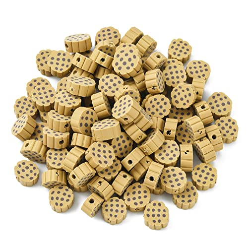 Airssory 100 Pcs Handmade Polymer-Clay Food Biscuits Cookie Beads Spacer for Bracelets Jewelry Necklace Earring Making - color: Biscuits Cookie Beads_100 Pcs