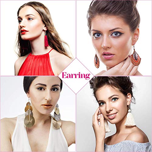 Anezus 1900 Pcs Earring Making Kit with Jewelry Hooks, Fish Hook Earrings, Backs, Jump Rings for Repair, Gifts