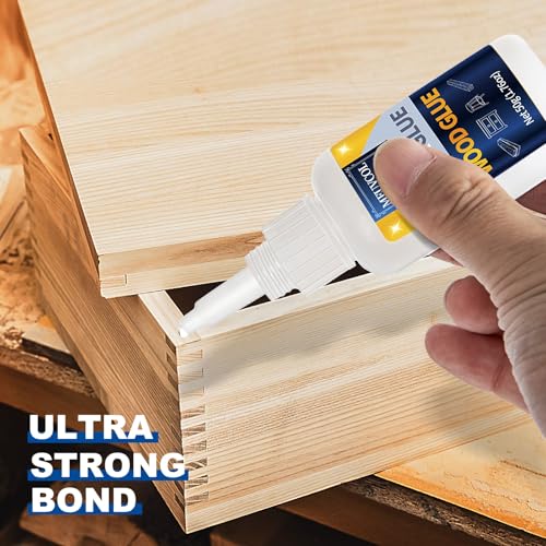 Meuvcol Extra Strong Wood Glue, 100g Fast Drying Clear Wood Adhesive for DIY Crafts, Heavy Duty Furniture Repair & Garden Projects - size: 100g, style: Wood Glue