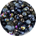 500pcs Crystal Glass Beads 4mm Faceted Rondelle Glass Spacer Beads with Hole for Bracelets Necklace Earring DIY Jewelry Making Craft(Black Series) - color: Black Series, size: 4mm
