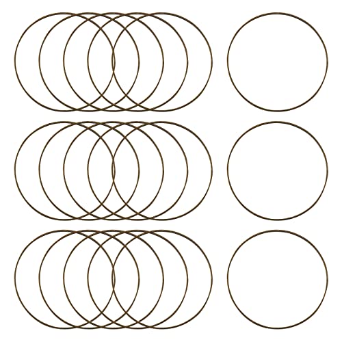 FASHEWELRY 50Pcs Brass Round Linking Rings 30mm Antique Bronze Circle Open Bezel Connectors Charms for Dangle Beading Hoop Jewelry Making - color: Antique Bronze, size: 30mm