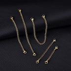 10Pcs Stainless Steel Necklace Extender Chain Links, Gold Necklace Extenders for Bracelet Anklet Stainless Steel Chain Extenders for Jewelry Making 2in 3in 4in 5in 6in (10 Gold) - color: Gold 10pcs