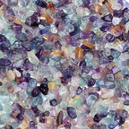 200pcs Natural Chip Stone Beads Gemstone Healing Crystal Loose Rocks Bead Irregular Glass Seed Charm Beads Drilled DIY for Jewelry Bracelet Necklace Earrings Making Crafting Supplies (Color, 5-8mm) - color: color