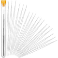 WILLBOND 30 Pcs 6 Size Big Eye Beading Needles Collapsible Seed Bead Threader Embroidery Stainless Needles Set with Bottle for Jewelry Making, Bracelets, Crafts, Embroidery and Hand Sewing