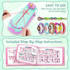 Hollyhi 2-in-1 Friendship Bracelet Making Kits: DIY Art and Crafts Jewelry String Braiding Set Toys with Storage Box for Kids - Christmas Birthday Gifts for Girls Age 6 7 8 9 10 11 12 Year Old - Cyan - style: Cyan