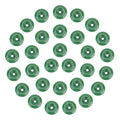NBEADS 30 Pcs Lampwork Donut Beads, 23x5.5mm Flat Round Imitation Jade Donut Stone Beads Pendants Large Hole Disc Crystals Beads for Jewelry Making, Hole: 4mm - color: 30 Pcs Green Lampwork Beads
