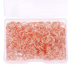 BEADIA Rose Gold Plated Jump Rings Non Tarnish 8mm 300pcs for Jewelry Making Findings - color: Rose Gold, size: 0.7x8mm