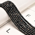 190 Pcs 2x4mm Black Sea Sediment Imperial Jasper Stone Bead Flat Heishi Disc Beads for Bracelets Jewelry Making Crafts - color: Black Imperial Jasper, size: 2x4mm
