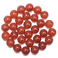 AD Beads Natural Gemstone 10mm Round Loose Beads Big Hole 2mm Sized 30pcs (Red Agate) - color: Red Agate