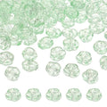 uxcell 50 Pcs Rose Beads, 0.55" Glass Flower Rose Charm Carved Loose Spacer Crystal Craft Beads for DIY Jewelry Making Bracelet Beading Projects Supplies, Green - color: Green