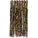 Natural Unakite Cylinder Tube Beads 4x13mm 38cm/str Loose Semi Gemstone Stone Beads for Making Bracelets Necklace Earrings - color: Unakite, size: 4x13mm Cylinder